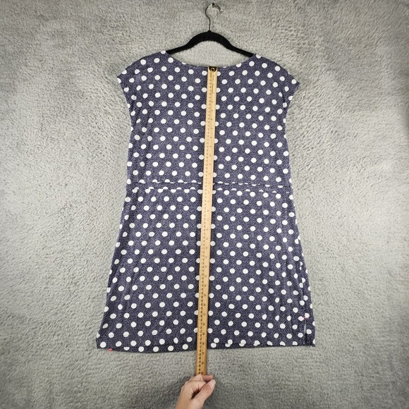 Boden Dress Size M Blue Polkadot Tassel Pockets Beachy Coastal Vacation‎ Resort - Picture 10 of 14